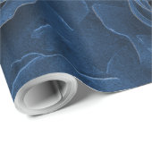 Velvet blue roos cadeaupapier (Rol Hoek)