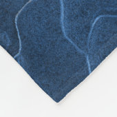 Velvet blue roos fleece deken (Hoek)