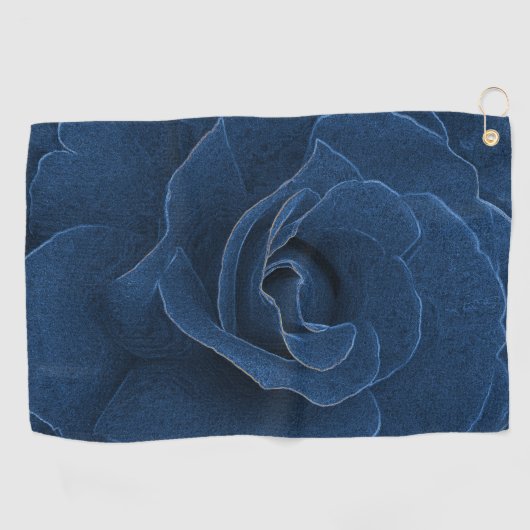 Velvet blue roos golfhanddoek (Horizontaal)