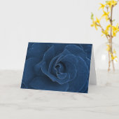 Velvet blue roos kaart (Gele Bloem)