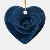Velvet blue roos keramisch ornament (Voorkant)