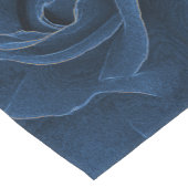 Velvet blue roos korte tafelloper (Hoek)