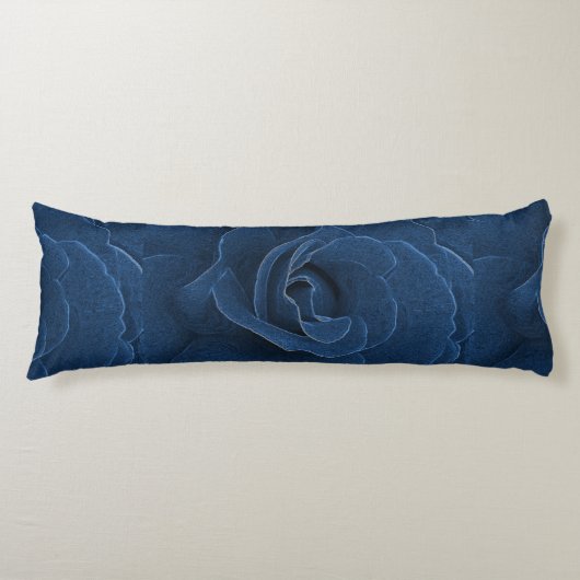 Velvet blue roos lichaamskussen (Voorkant)