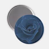 Velvet blue roos magneet (Voorkant / Achterkant)