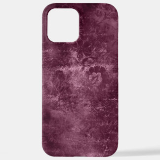 velvet burgundy floral iPhone 12 pro max hoesje