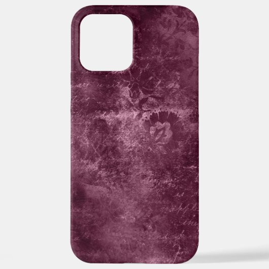 velvet burgundy floral iPhone hoesje (Achterkant)
