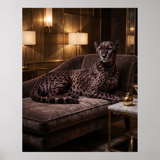 Velvet Cheetah Lounge Poster (Voorkant)