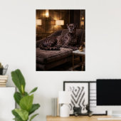 Velvet Cheetah Lounge Poster (Thuiskantoor)