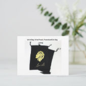 Velvet Coin Bag, Velvet Pouch, Logo printzakken Briefkaart (Staand voorkant)