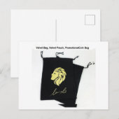 Velvet Coin Bag, Velvet Pouch, Logo printzakken Briefkaart (Voorkant / Achterkant)