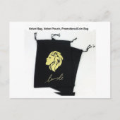 Velvet Coin Bag, Velvet Pouch, Logo printzakken Briefkaart (Voorkant)