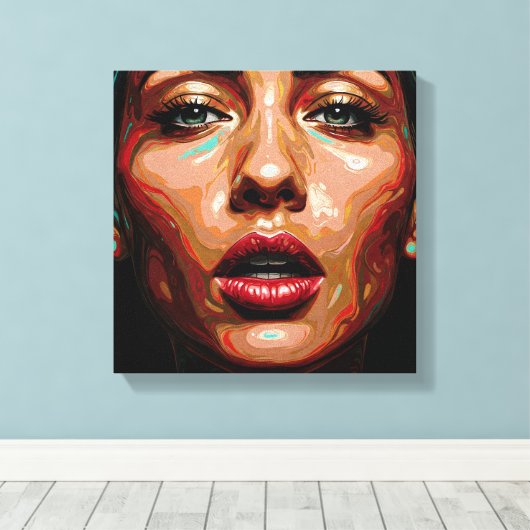 Velvet Distortion Stretched Canvas (Insitu (Houten vloer))