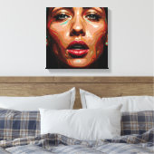 Velvet Distortion Stretched Canvas (Insitu (Slaapkamer))