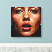 Velvet Distortion Stretched Canvas Afdruk (Insitu (Houten vloer))