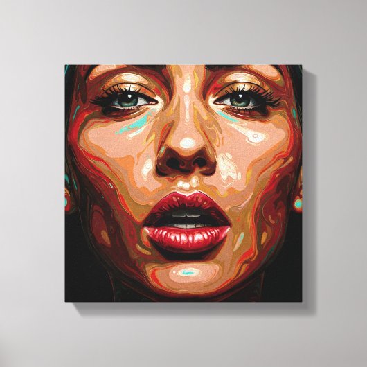 Velvet Distortion Stretched Canvas Afdruk (Voorkant)