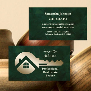 Velvet Emerald Gold Key Real Estate Visitekaartje
