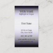 Velvet en staal visitekaartje (Achterkant)