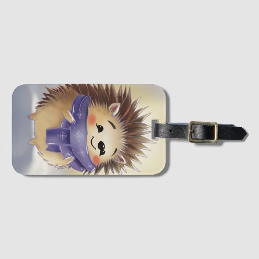 Velvet Hedgehog Bagagelabel (Voorkant (horizontaal))