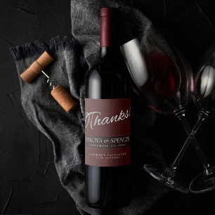 Velvet Henna Grunge   Deep Crimson Red Bedankt Wijn Etiket