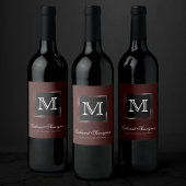 Velvet Henna Grunge | Deep Crimson Red Custom Wijn Etiket