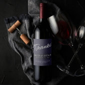 Velvet Indigo Grunge | Middernacht Paarse dank u Wijn Etiket