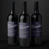 Velvet Indigo Grunge | Middernacht Paarse dank u Wijn Etiket