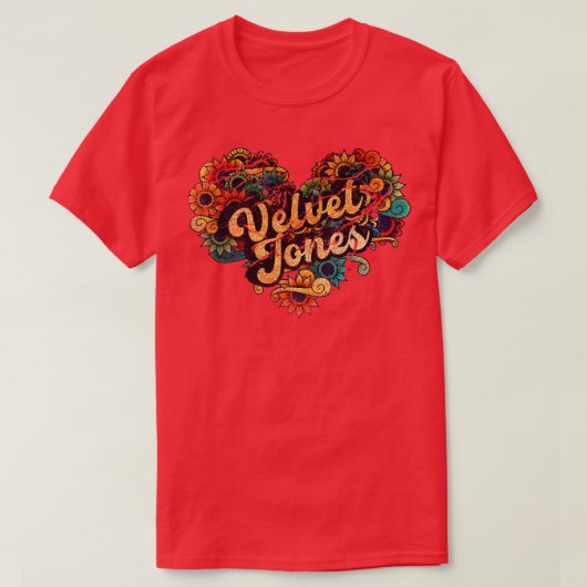 Velvet Jones somber T-shirt (Design voorkant)