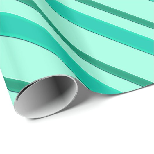 Velvet-linten, turquoise en aqua cadeaupapier (Rol Hoek)