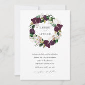 Velvet Magnolia en Ivory flower met bruiloft Kaart (Voorkant)