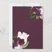 Velvet Magnolia Flower Wedding Rehearsal Dinner Kaart (Achterkant)