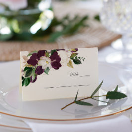 Velvet Magnolia Flowers monogram Weddenschap Visitekaartje