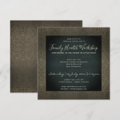 VELVET NAVY FAUX COPPER MOSAIC STIPPEN WORKSHOP EV KAART (Voorkant / Achterkant)