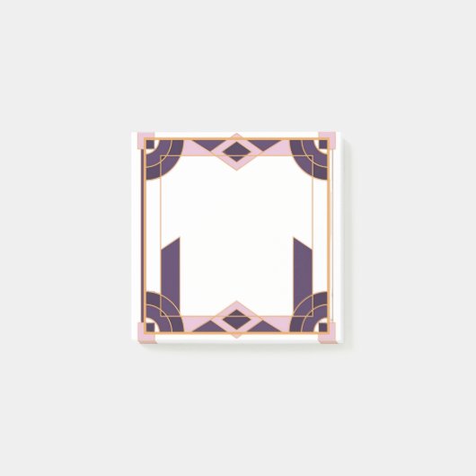Velvet Night Geometry Art Deco Post-it® Notes (Voorkant)
