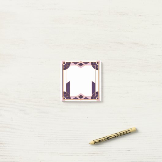 Velvet Night Geometry Art Deco Post-it® Notes (Op bureau)