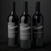 Velvet Onyx Grunge | Deep Vampy Jet Black Bedankt Wijn Etiket