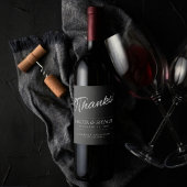 Velvet Onyx Grunge | Deep Vampy Jet Black Bedankt Wijn Etiket