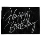 Velvet Onyx Grunge | Vampy Black Happy Birthday Groot Cadeauzakje (Achterkant)