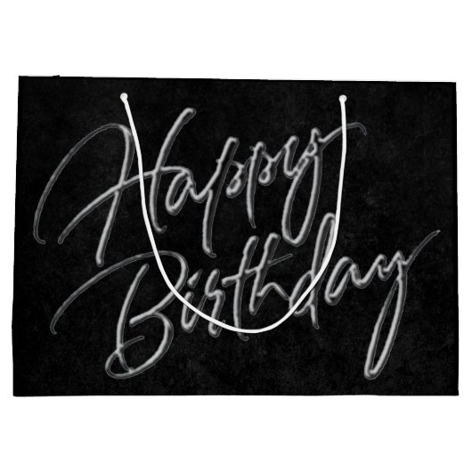 Velvet Onyx Grunge | Vampy Black Happy Birthday Groot Cadeauzakje (Achterkant)