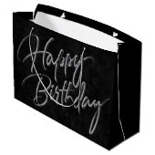Velvet Onyx Grunge | Vampy Black Happy Birthday Groot Cadeauzakje (Achterkant Gekanteld)
