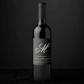 Velvet Onyx Grunge | Vampy Jet Black Aangepast scr Wijn Etiket