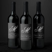 Velvet Onyx Grunge | Vampy Jet Black Aangepast scr Wijn Etiket