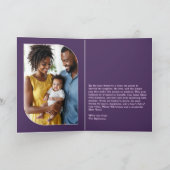 Velvet Orchid Happy New Year Retro Groovy Photo Feestdagen Kaart (Binnen)