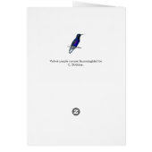 Velvet-Paars Coronet Hummingbird Birthday Kaart (Achterkant)