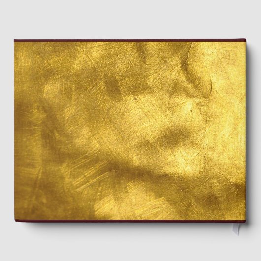 Velvet Paars Violet Grape Gold Floral Weddenschap  Gastenboek (Achterkant)