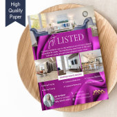 Velvet Paarse zojuist genoteerde makelaar Flyer