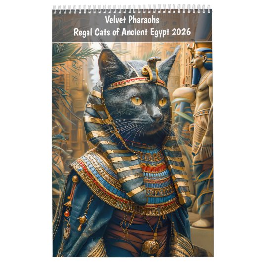 Velvet Pharaohs – Regal Cats of Ancient Egypt 2026 Kalender (Hoes)