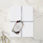 Velvet Plum Garden Floral Greenery Wedding  Cadeaulabel (Met Touw)