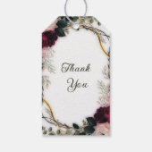 Velvet Plum Garden Floral Greenery Wedding  Cadeaulabel (Achterkant)