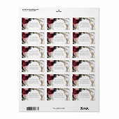 Velvet Plum Garden Floral Greenery Wedding  Etiket (Full Sheet)