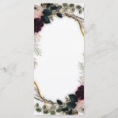 Velvet Plum Garden Floral Greenery Wedding  Menu (Achterkant)